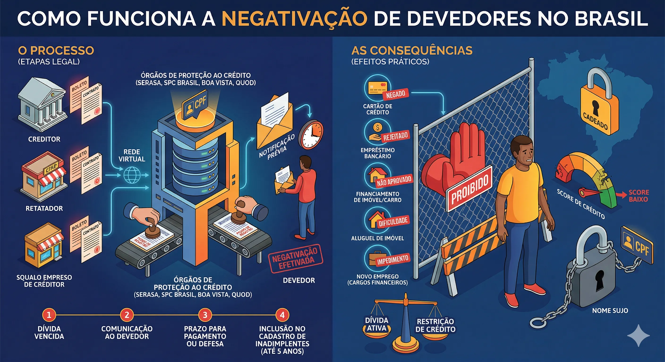 Negativação de devedores